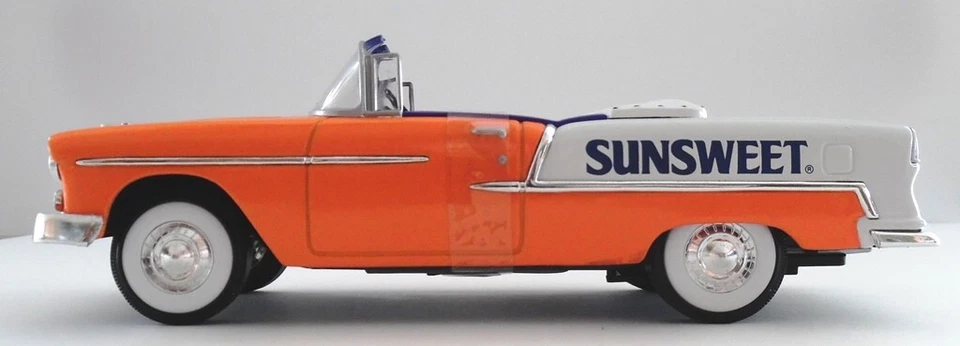Chevy 1955 Diecast Car Bank Liberty Spec Cast 1/24 Sunsweet nuevo Foto 1 de 4