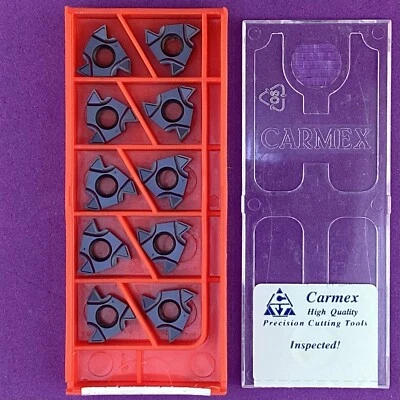 10pc  CARMEX  16 ER B AG60  Carbide Threading Inserts: BMA🎯Machinist - Image 1 of 2