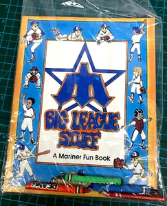 Seattle Mariners Big League Stuff Kids Activity Book MLB 1986 Vintage Promo NOS - Picture 1 of 8