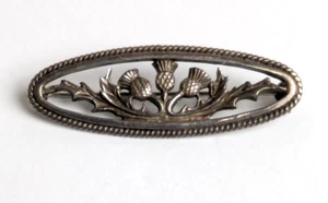 Edinburgh Sterling Silver 925 Thistle Pin -Ortak SCOTLAND Hallmarked and Dated - Picture 1 of 4
