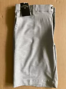 Callaway Opti-Dri NWT Mens Chino Golf Shorts Size 34 Flat Front Charcoal NWT - Picture 1 of 7