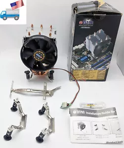 Tubo de calor de titanio cobre zócalo Intel LGA 775 AMD AM2/AM2+/AM3 enfriador de CPU - Imagen 1 de 13