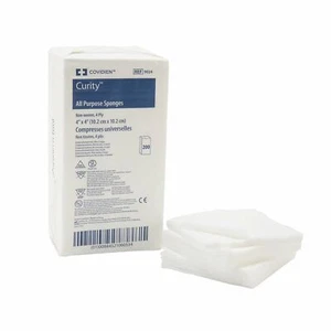 Curity 9024 4-Ply NonWoven Gauze Sponge NonSterile Square 4 X 4" 200 Ct - Picture 1 of 2