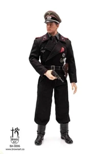 Brown Art WWII German Panzer Commander Black Deluxe Action Figure BA-0006BD New - Picture 1 of 5