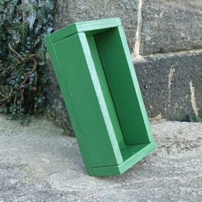 2 x Caja de Almacenamiento Ordenada Mesa Madera Recuperada Pequeña Madera Contrachapada Verde Hecha a Mano Foto 1 de 2