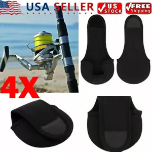4PC Fishing Reel Cover Bag Protective Baitcasting Trolling Case HOT - Picture 1 of 17