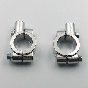 7/8" Handlebar M8 8mm Mirror Clamp Mount for Honda Kawasaki Suzuki Yamaha Custom - Picture 1 of 10