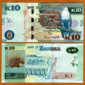 Zambia, 10 Kwacha, 2020, P-58, seguridad mejorada, nueva fecha UNC - Imagen 1 de 1