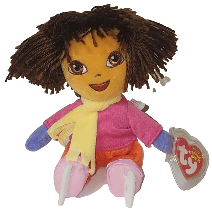 Ty Beanie Babies DORA the EXPLORER #40692 Ice SKATER with Tags 8" size