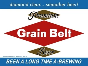 Grain Belt Beer - Long Time A-Brewing! New Metal Sign: 9x12" Free Shipping - Picture 1 of 1