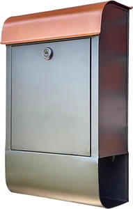 Dominion Locking Mailbox with Newspaper Holder, Wall Mount Mailboxes for outside - Picture 1 of 8