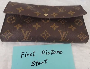 Cartera Louis Vuitton plegable marrón con monograma - Imagen 1 de 6