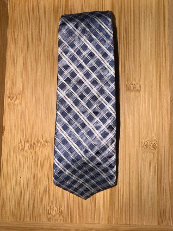 Corbata a rayas azul Calvin Klein - 58L 2,75W Foto 1 de 2