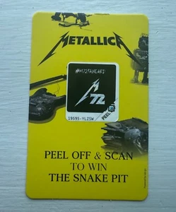 2024 Metallica 72 Seasons Tour Snake Pit Upgrade Scan Card Concert BOSTON USA - Picture 1 of 2