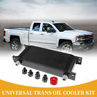 Transmission Oil Cooler Kit 16 Row Trans Cooler With 6An 8An Adapter Black