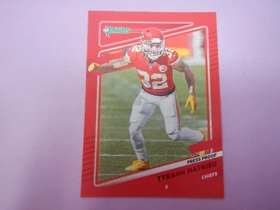 2021 Panini Donruss Red Press Proof Tyrann Mathieu #119 - Image 1 of 4
