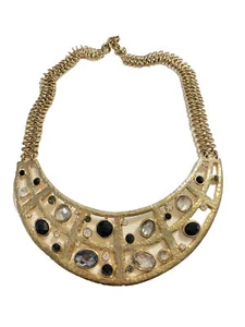Dillard’s Goldtone Jeweled Collar Necklace - Picture 1 of 4