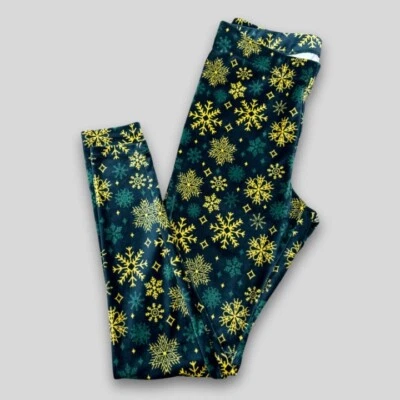 Serra Leggings Womens Size L Evergreen Snowflakes - Image 1 of 4