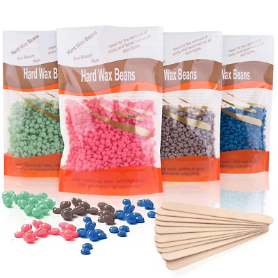 LEAFLAI Wachsbohnen Zur Haarentfernung, Wachsperlen Für Ganzkörper Enthaarung, 400G Wacs