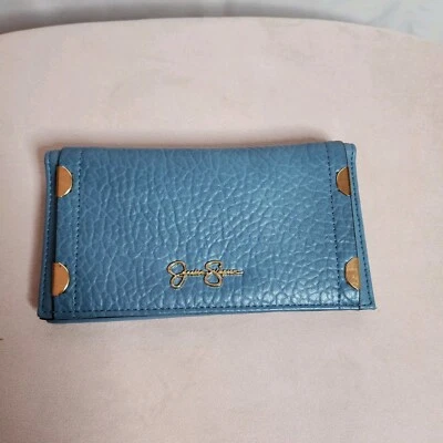 Billetera tarjetero Jessica Simpson Denim con herrajes dorados Foto 1 de 4
