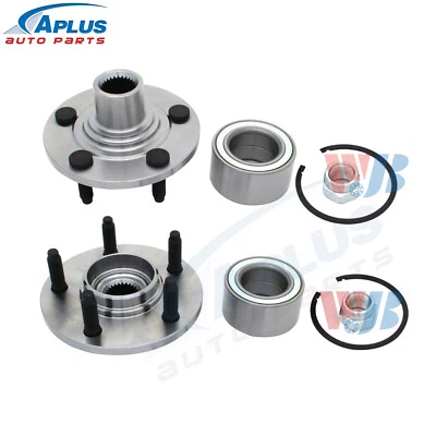 Par de conjuntos de buje de cojinete de rueda delantera para 91-95 Ford Taurus Mercury Sable 4 puertas Foto 1 de 4