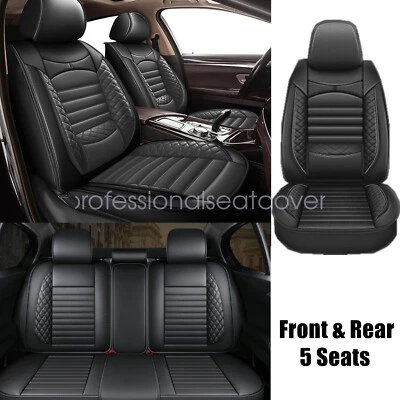 For Nissan Car 5-Seat Covers Waterproof PU Leather Front & Rear Full Set Cushion - Image 1 of 4