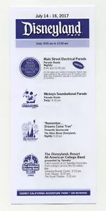 Disneyland Park & Disney California Adventure July 14-15, 2017 Event Schedule - Picture 1 of 4