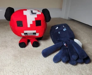 Minecraft 2014 Mojang Overworld Blue Squid Red Cow Mooshroom Stuffed Animal Lot - Picture 1 of 10