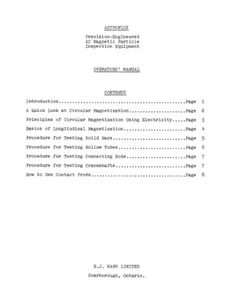 Ward Astroflux magnetische Rissdetektionsmaschine manuell - Bild 1 von 1