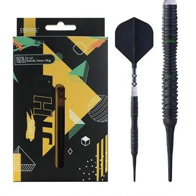CUESOUL JIHO S4 19g Soft Tip 90% Tungsten Dart Set with Titanium Coated - Image 1 of 4