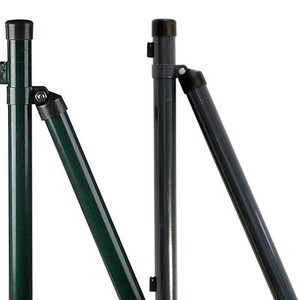 Zaunpfahl rund Metall /Ø 34 Pfosten 2000mm lang in gr/ün als Pfahl oder Zaunstrebe f/ür Draht Zaunanlage