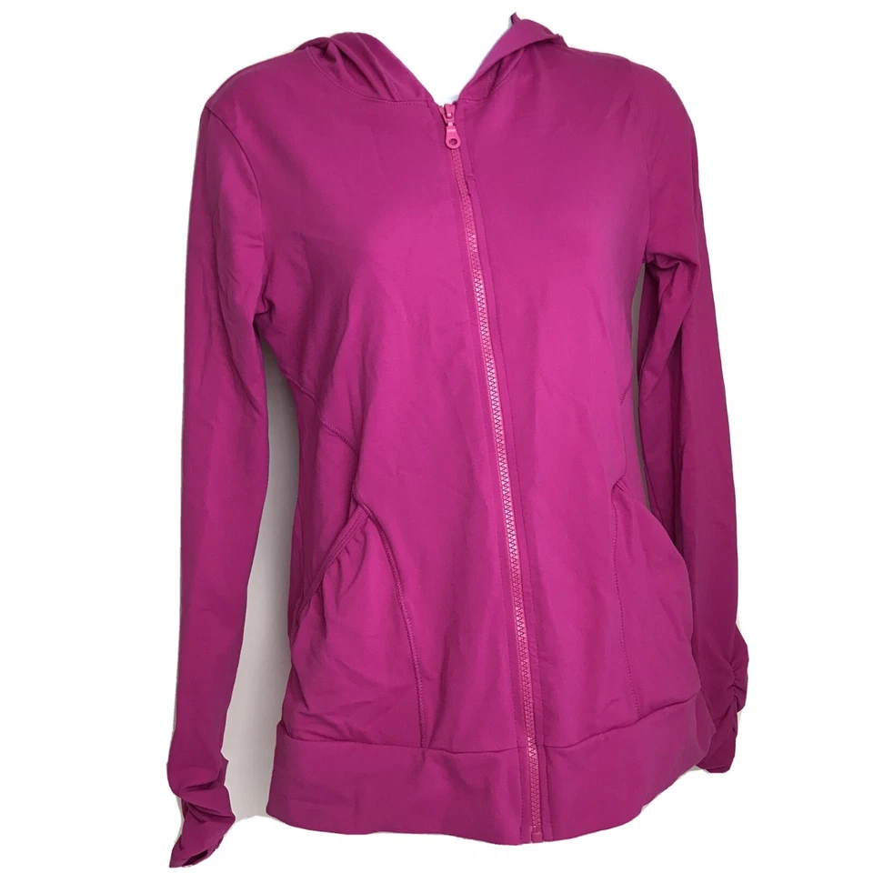 Sudadera Kos USA Cremallera Completa Atlética Rosa con Capucha Talla Mediana Para Mujer RR Foto 1 de 4