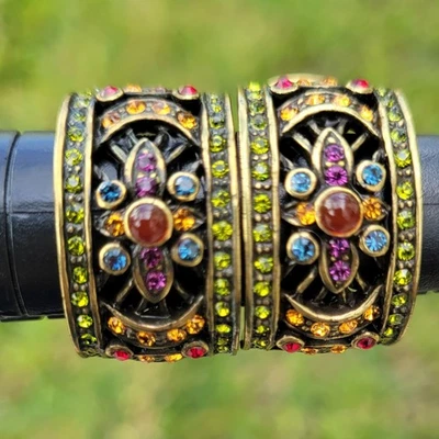 Pendientes de clip Heidi Daus "Érase una vez" media luna estilo raro prístino Foto 1 de 4