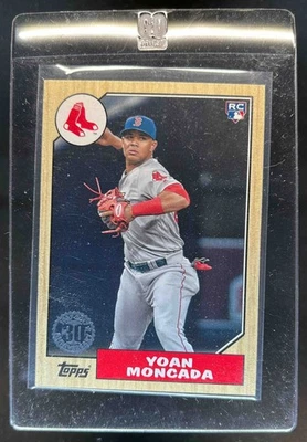 2017 Topps Yoan Moncada 1987 béisbol radiocontrol novato #87-12 Medias Rojas Foto 1 de 2