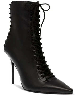 Steve Madden Allnight ALLN02S1 Botas Para Mujer 10 Cuero Negro Punta Punta TZP195 Foto 1 de 4