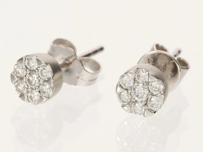 Feines Paar moderner, runder Brillant-Ohrstecker, Platin 950, Brillanten 0,28ct - Bild 1 von 4