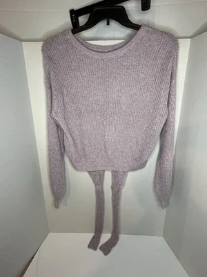 Suéter Hollister Reversible Corbata Frontal Talla Pequeña Lila Lavanda Púrpura Foto 1 de 4