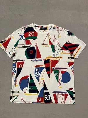 Polo Ralph Lauren Velero Náutico Bolsillo Camiseta Manga Corta Para Hombre Talla Mediana Foto 1 de 4