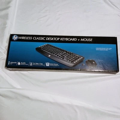  HP Wireless Classic Desktop Keyboard and Mouse LV290AA, Open box, never used - Image 1 of 4