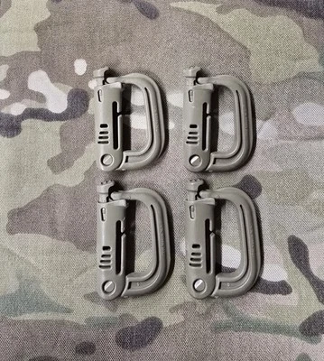 4 USGI COYOTE NEXUS ANILLO EN D CLIP MOLLE GANCHO GRIMLOC HEBILLA DE BLOQUEO MOSQUETÓN EXCELENTE Foto 1 de 3