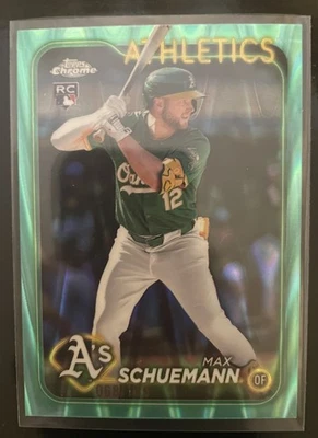 2024 Topps Chrome Update - Max Schuemann #USC42 Aqua Raywave Refractor /199 - Image 1 of 2