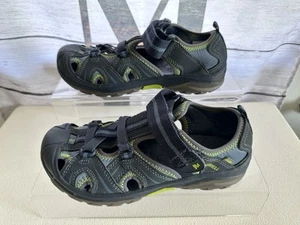 Merrell - Boys Hydro Hiker Navy blue/ green leather & textile water sandals SZ 4 - Picture 1 of 14