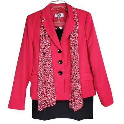 Le Suit Chaqueta Falda Traje Mujer 10 Rosa Negro 2 Piezas Negocios Informal Carrera Oficina Foto 1 de 4