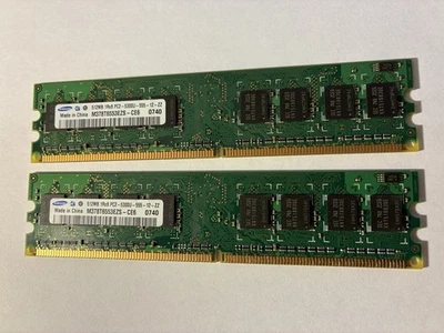 1GB (512MBX2) Kit Samsung PC2-5300U DDR2 - Image 1 of 2