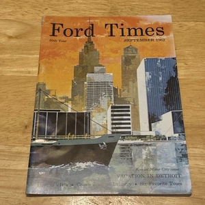 1962 September Ford Times Magazine Detroit Karte Michigan Messe Redwings Löwen mehr - Bild 1 von 24