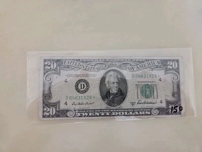 1950B Series Twenty Dollar Federal *STAR* Reserve Note $20 Bill - Image 1 of 3