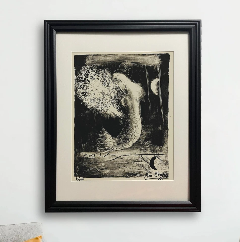 Impresión original firmada a mano por Marc Chagall con certificado de autenticidad y +$3.500 USD de valoración Foto 1 de 4