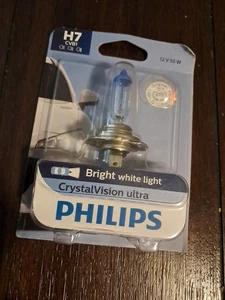  1x Philips H7 CrystalVision Ultra Upgrade Headlight - BRIGHTER Light Bulb 55W - Picture 1 of 2