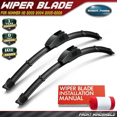 2 передних щетки стеклоочистителя ветрового стекла 16 дюймов и 16 дюймов для Hummer H2 2003 2004-2009 крюковый рычаг - Изображение 1 из 4