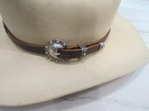 Sterling Silber VOGT Overlay Schnalle Hutband & Herzstück Concho - Bild 1 von 17